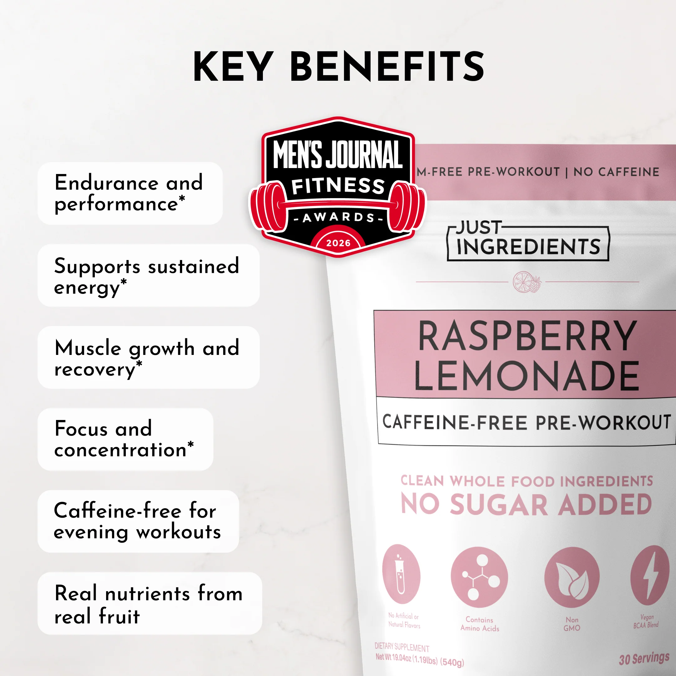 Caffeine Free Raspberry Lemonade Pre-Workout - Image 9