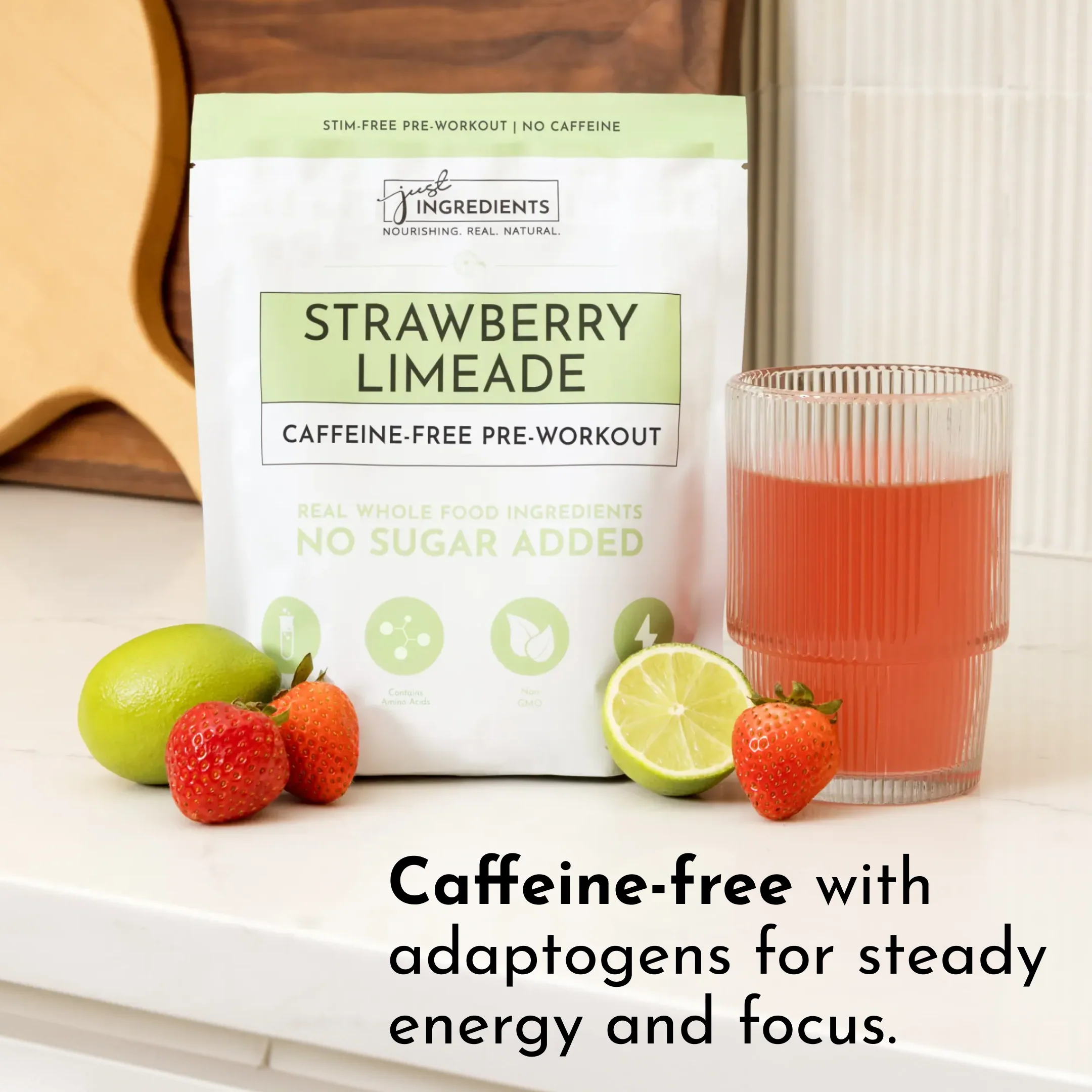 Caffeine-Free Strawberry Limeade Pre-Workout - Image 3