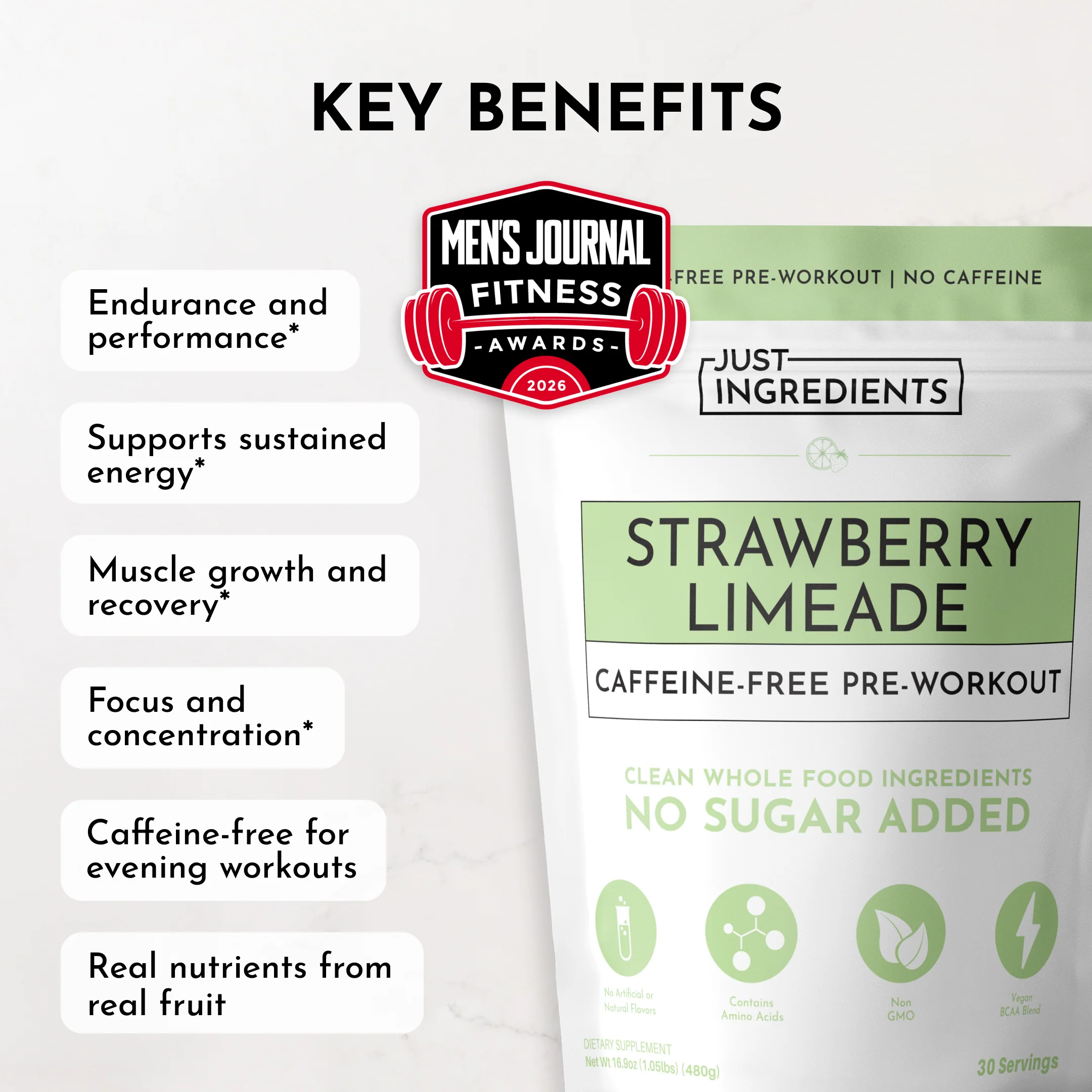 Caffeine-Free Strawberry Limeade Pre-Workout - Image 9
