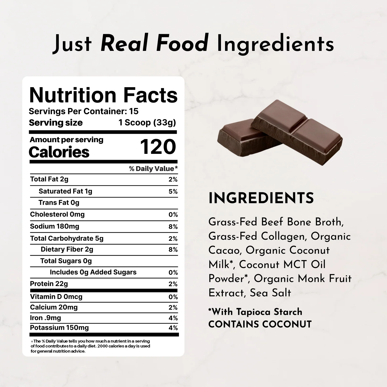 Chocolate Bone Broth Protein Powder - Image 7