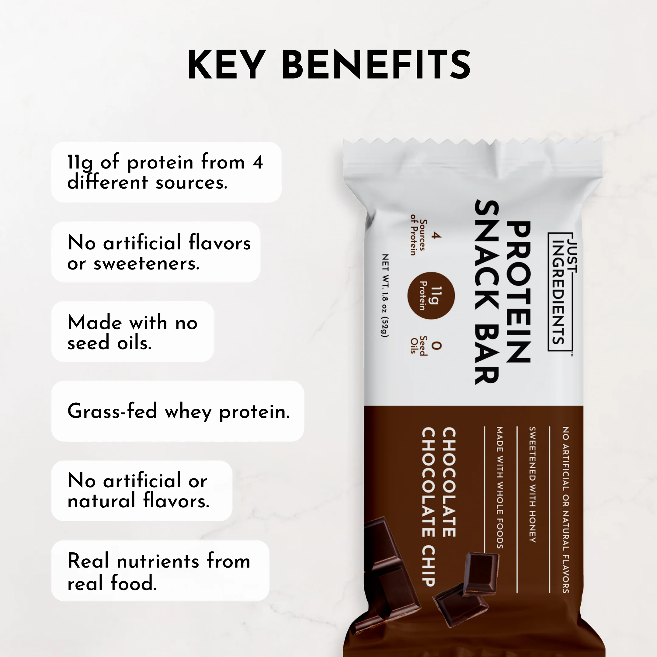 Chocolate Chocolate Chip Protein Snack Bars (Box of 12) - Image 8