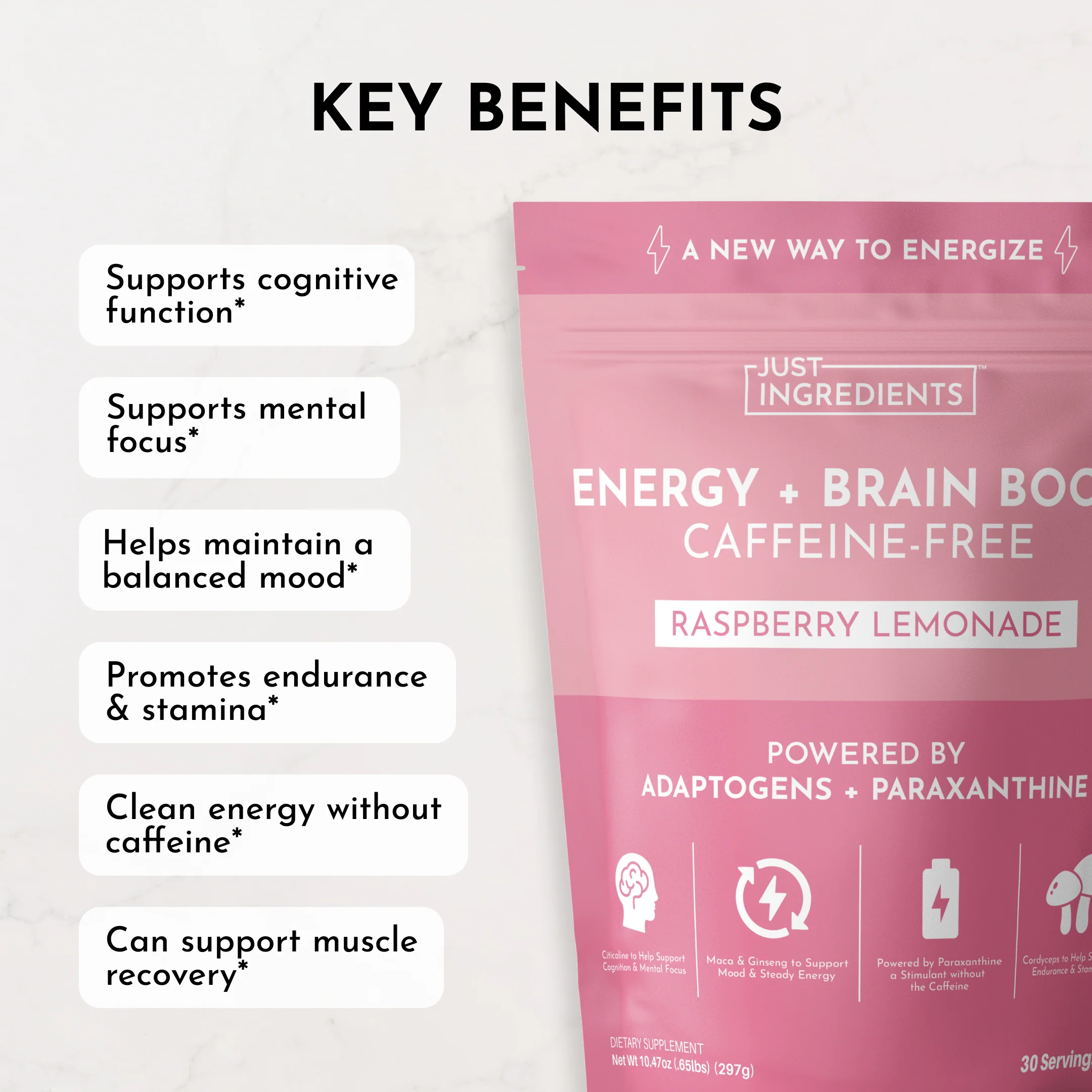 Energy + Brain Boost Raspberry Lemonade (Paraxanthine) - Image 8