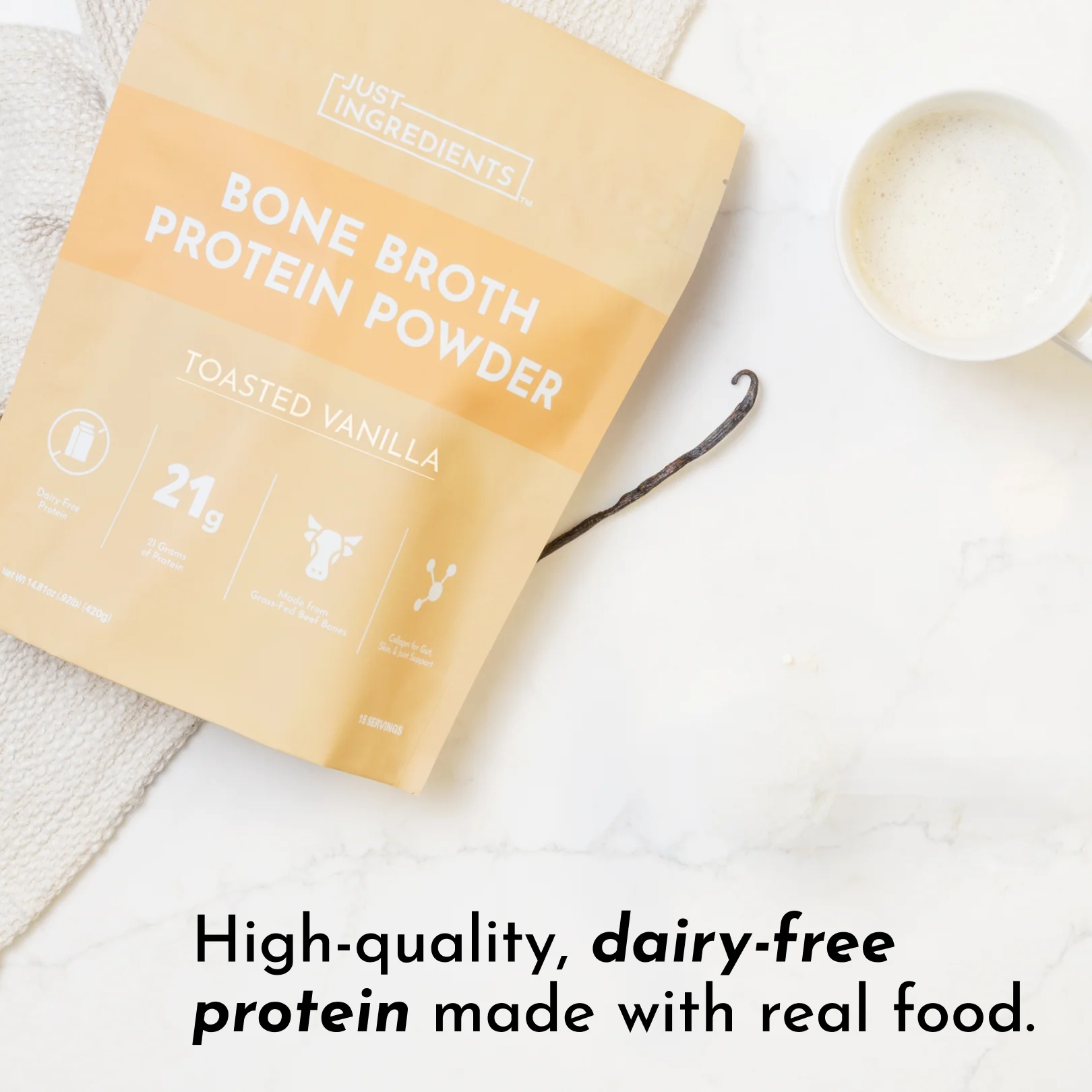 Toasted Vanilla Bone Broth Protein Powder - Image 3