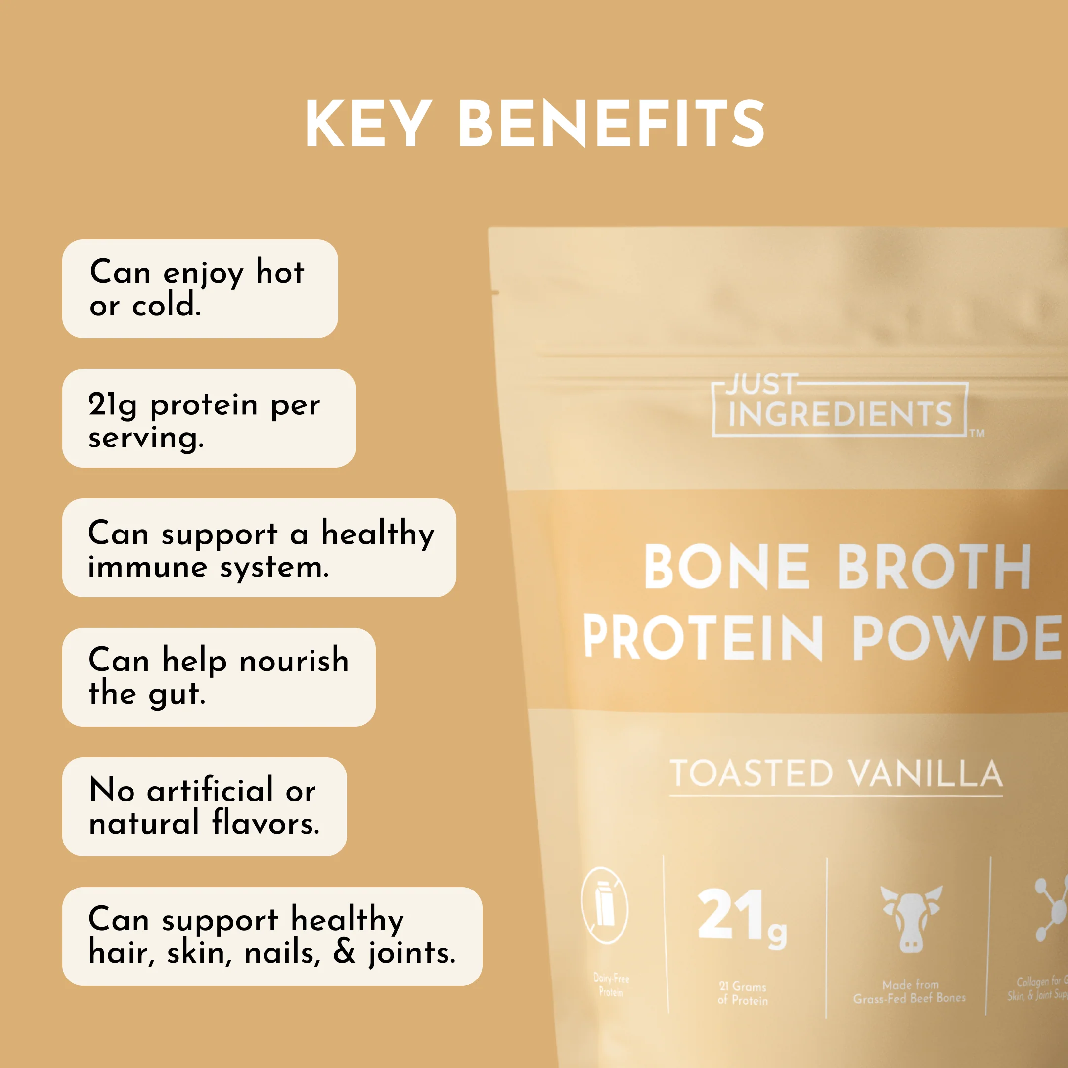 Toasted Vanilla Bone Broth Protein Powder - Image 9