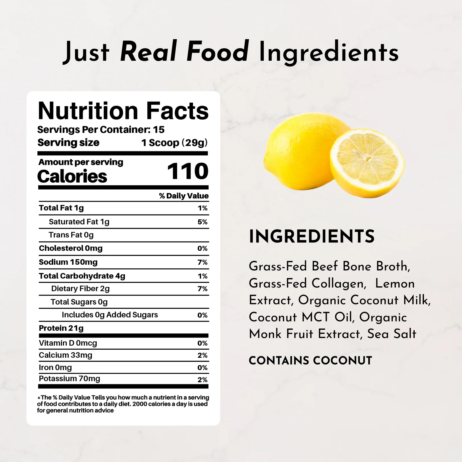 Lemon Cream Bone Broth Protein Powder - Image 7