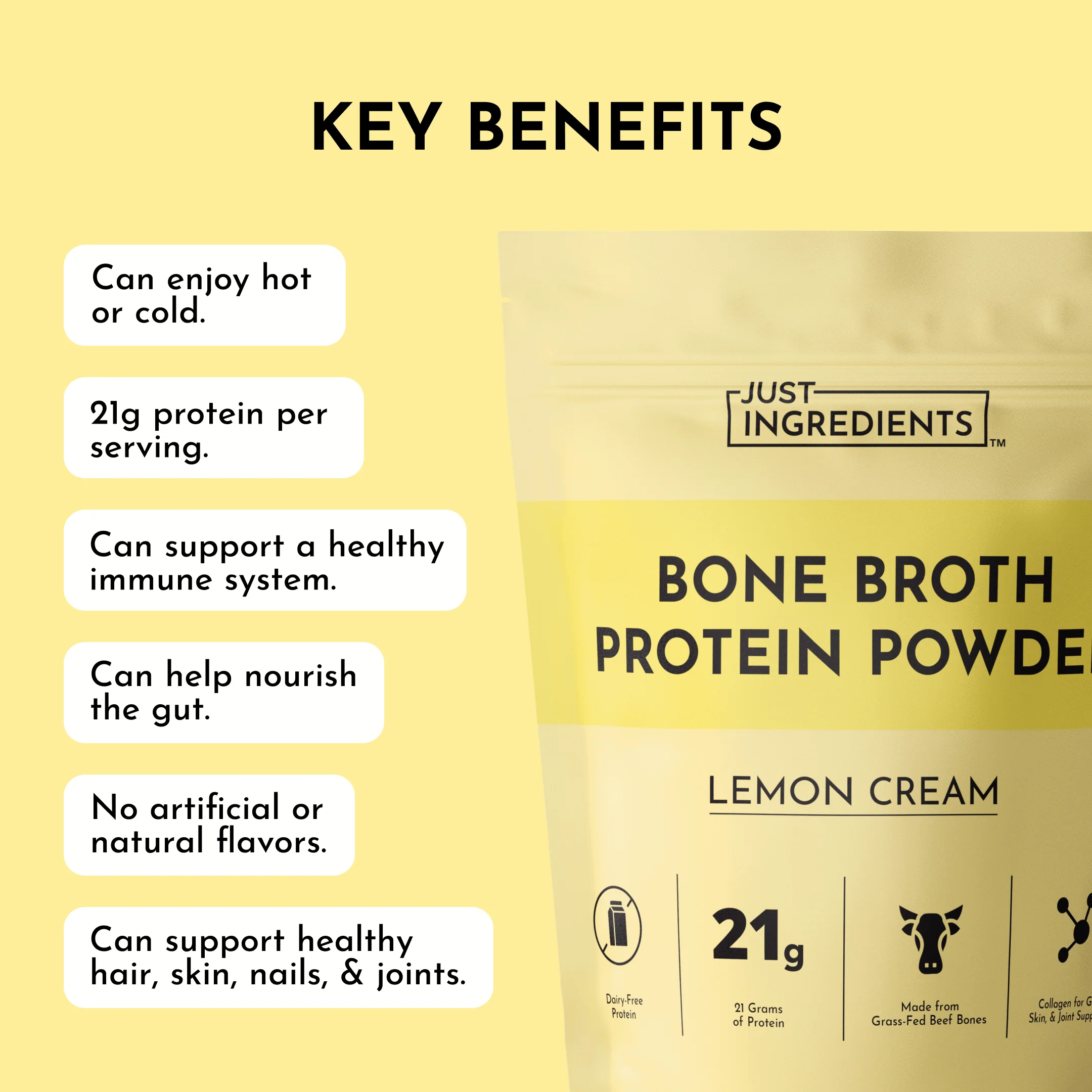 Lemon Cream Bone Broth Protein Powder - Image 8