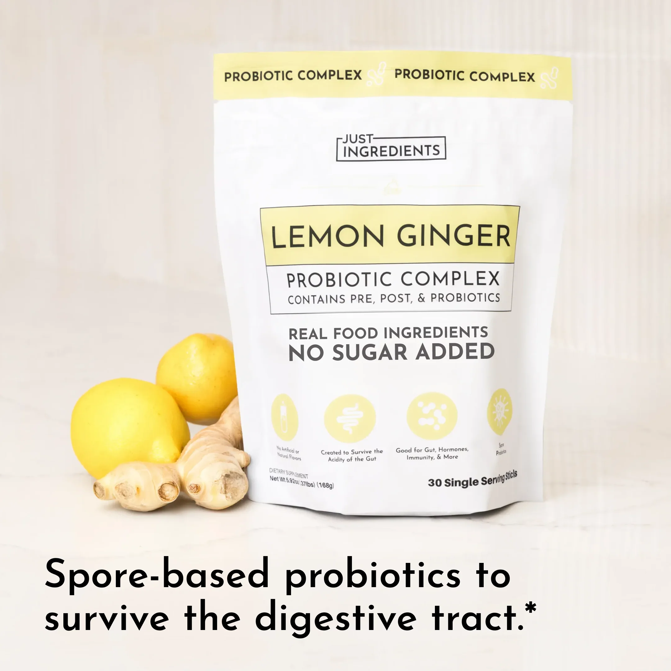 Lemon Ginger 3-In-1 Probiotic Complex - Image 2