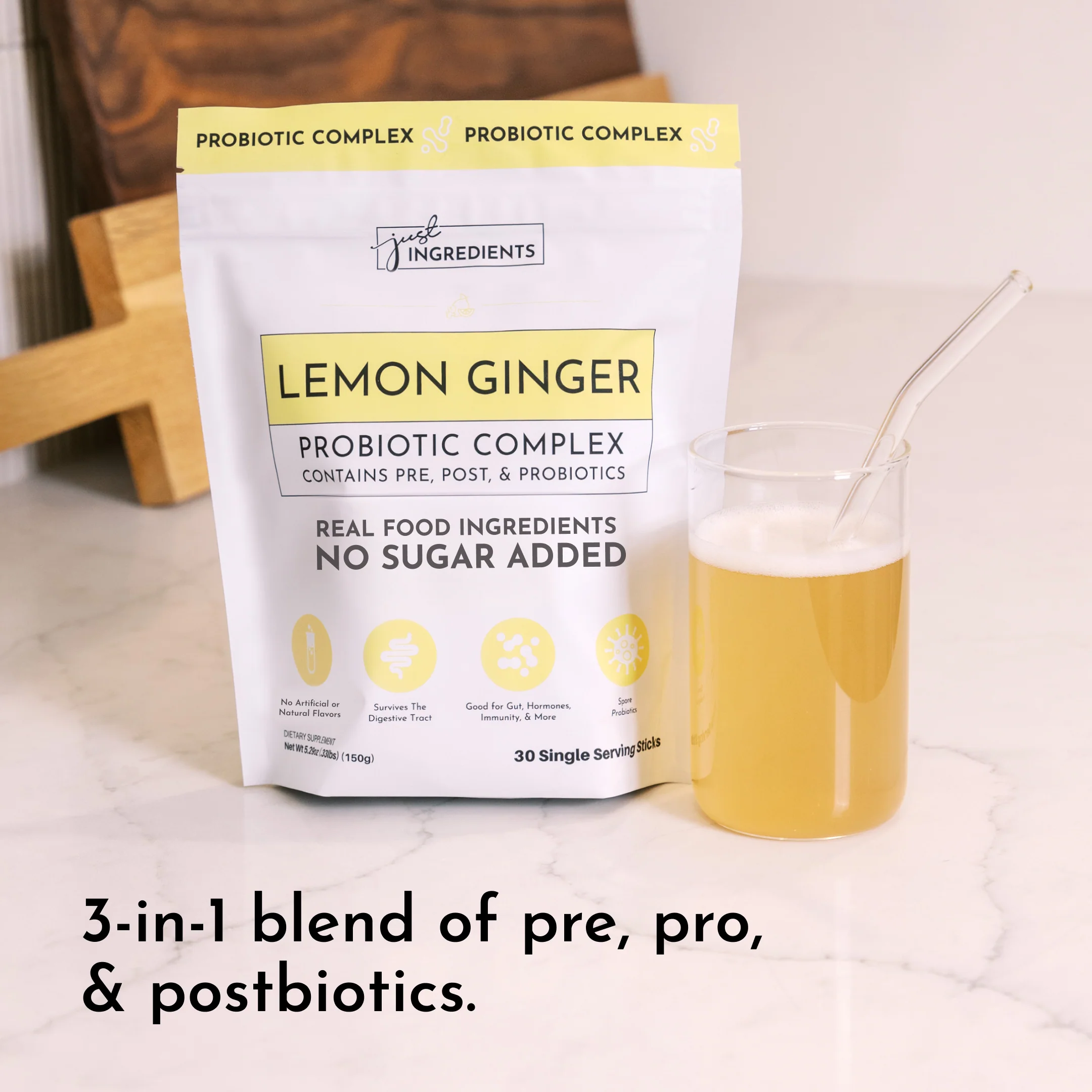 Lemon Ginger 3-In-1 Probiotic Complex - Image 3