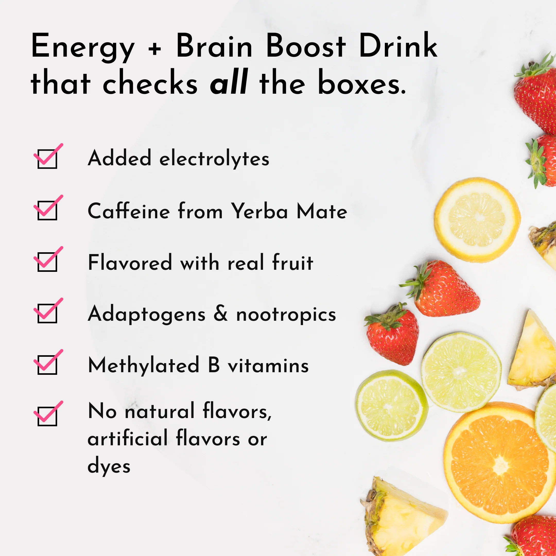 Brain + Energy Boost Lemon Lime & Electrolytes - Image 2