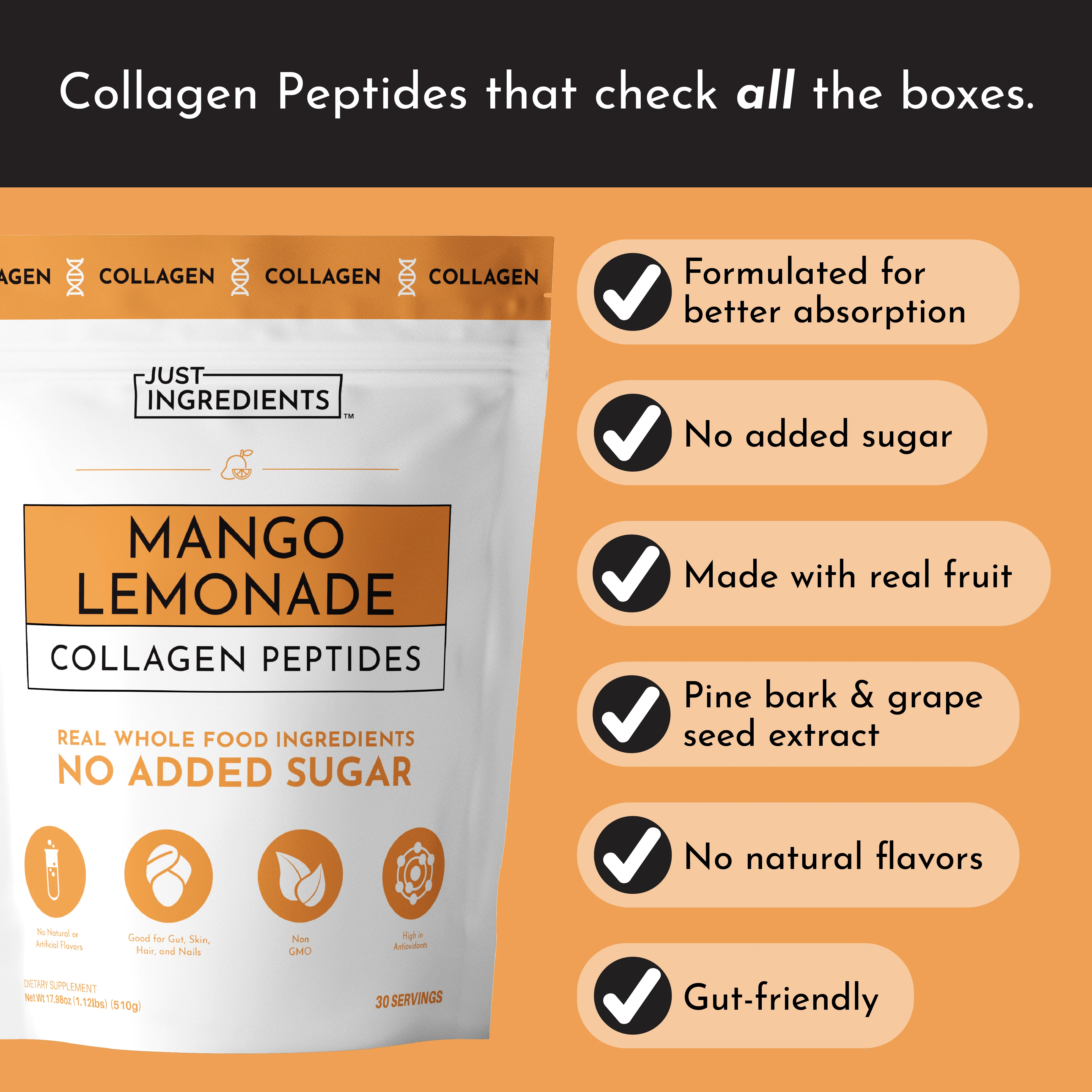Mango Lemonade Collagen Peptides - Image 7