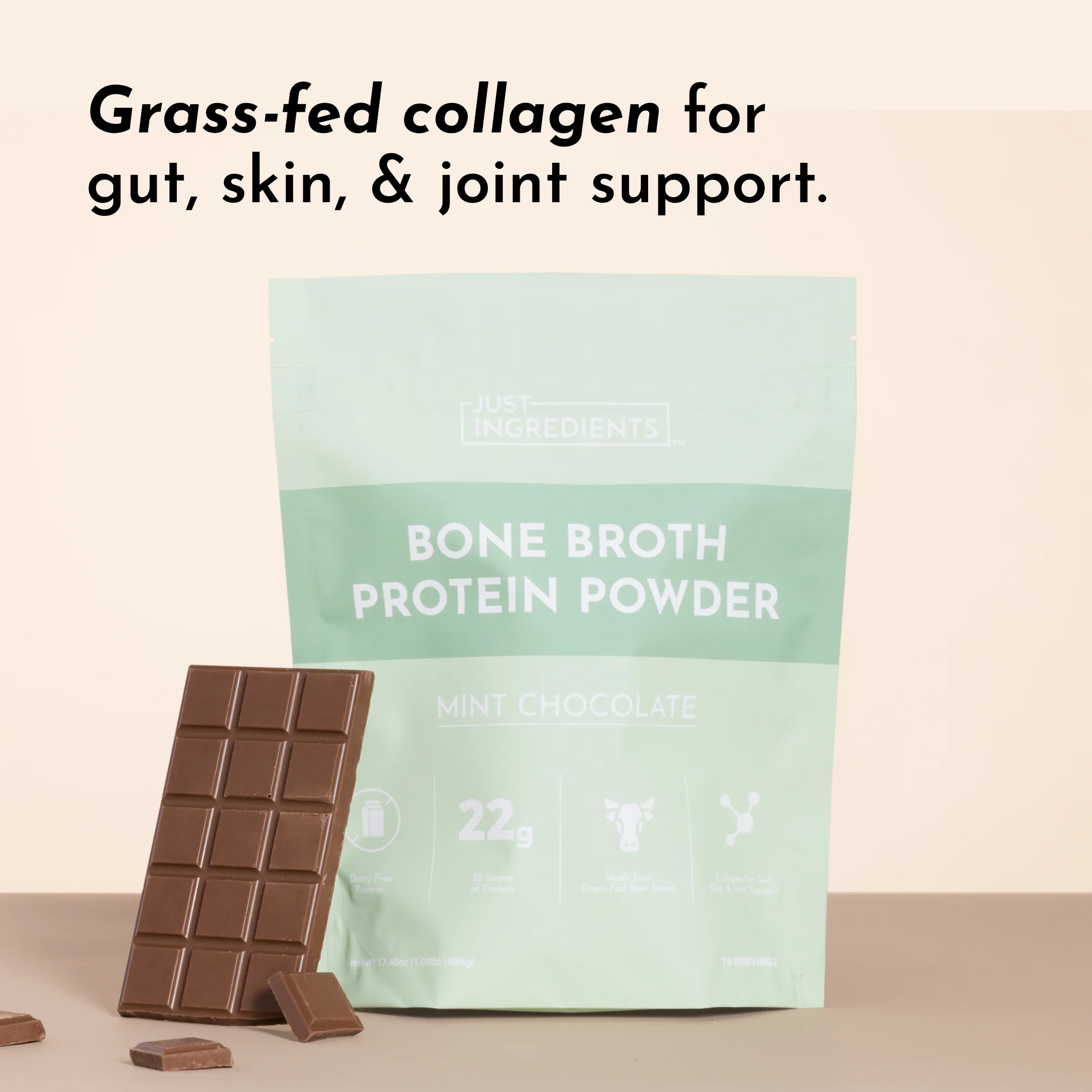 Mint Chocolate Bone Broth Protein Powder - Image 5