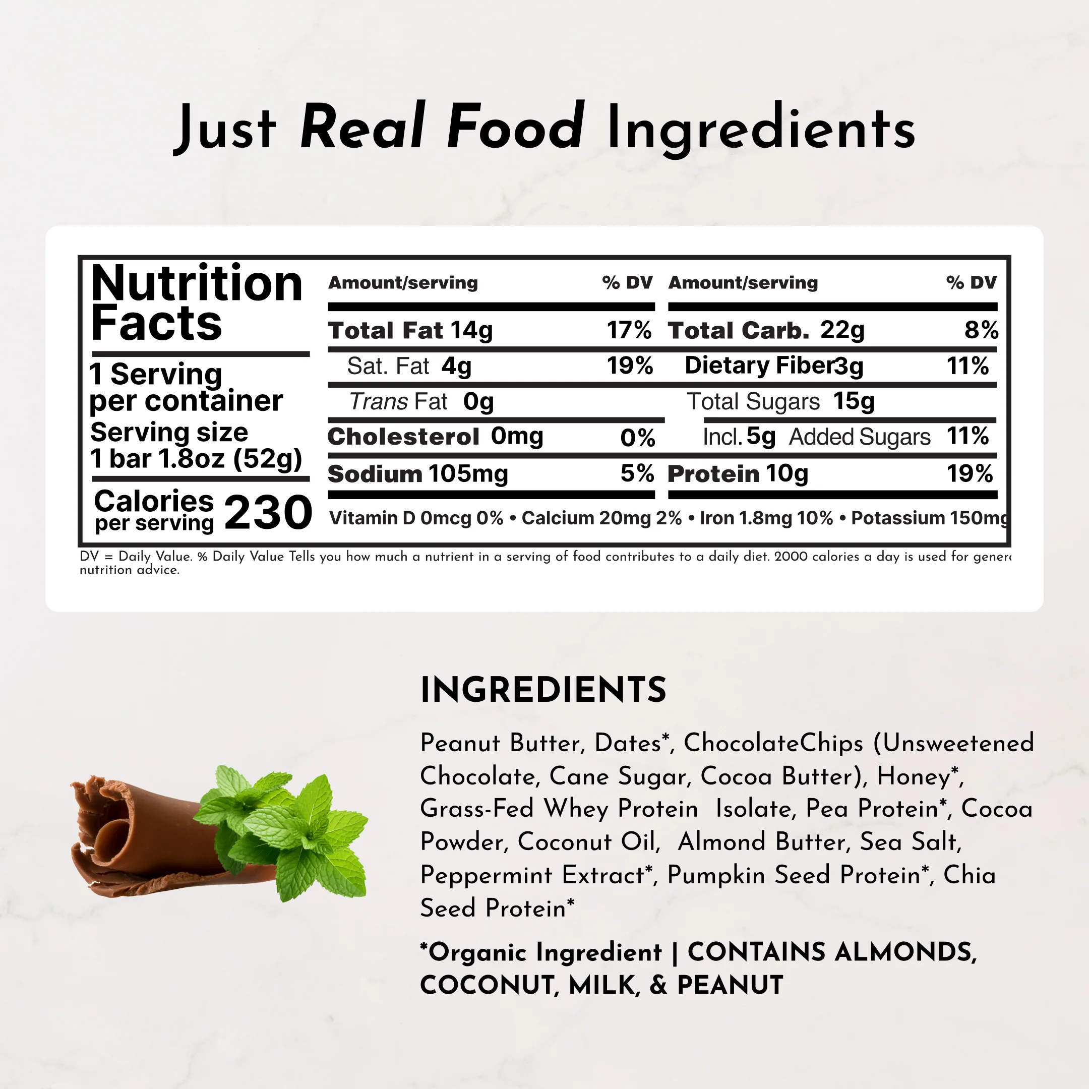 Mint Chocolate Protein Snack Bar (Box of 12) - Image 7