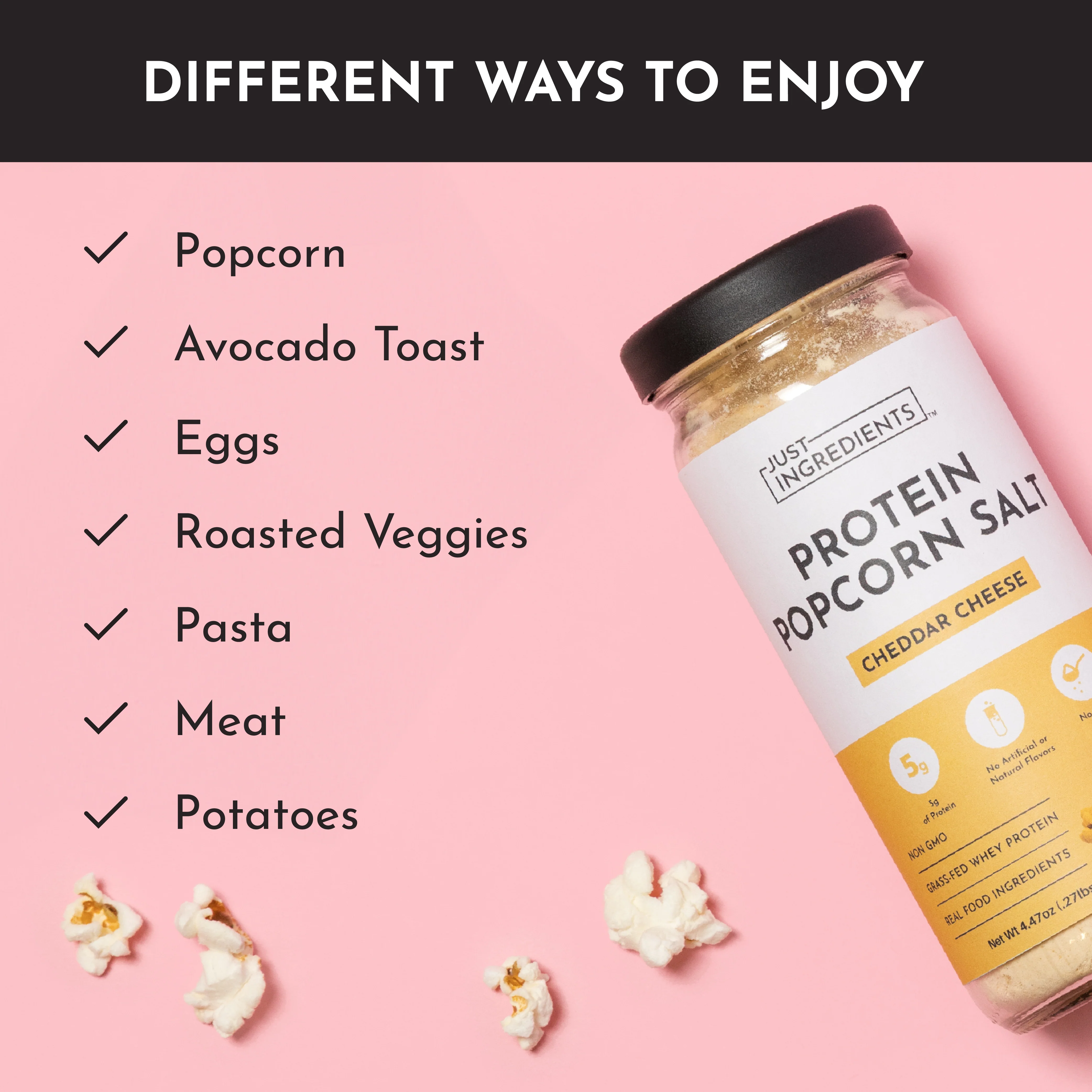 Protein Popcorn Salt - Cheddar Cheese - Image 4