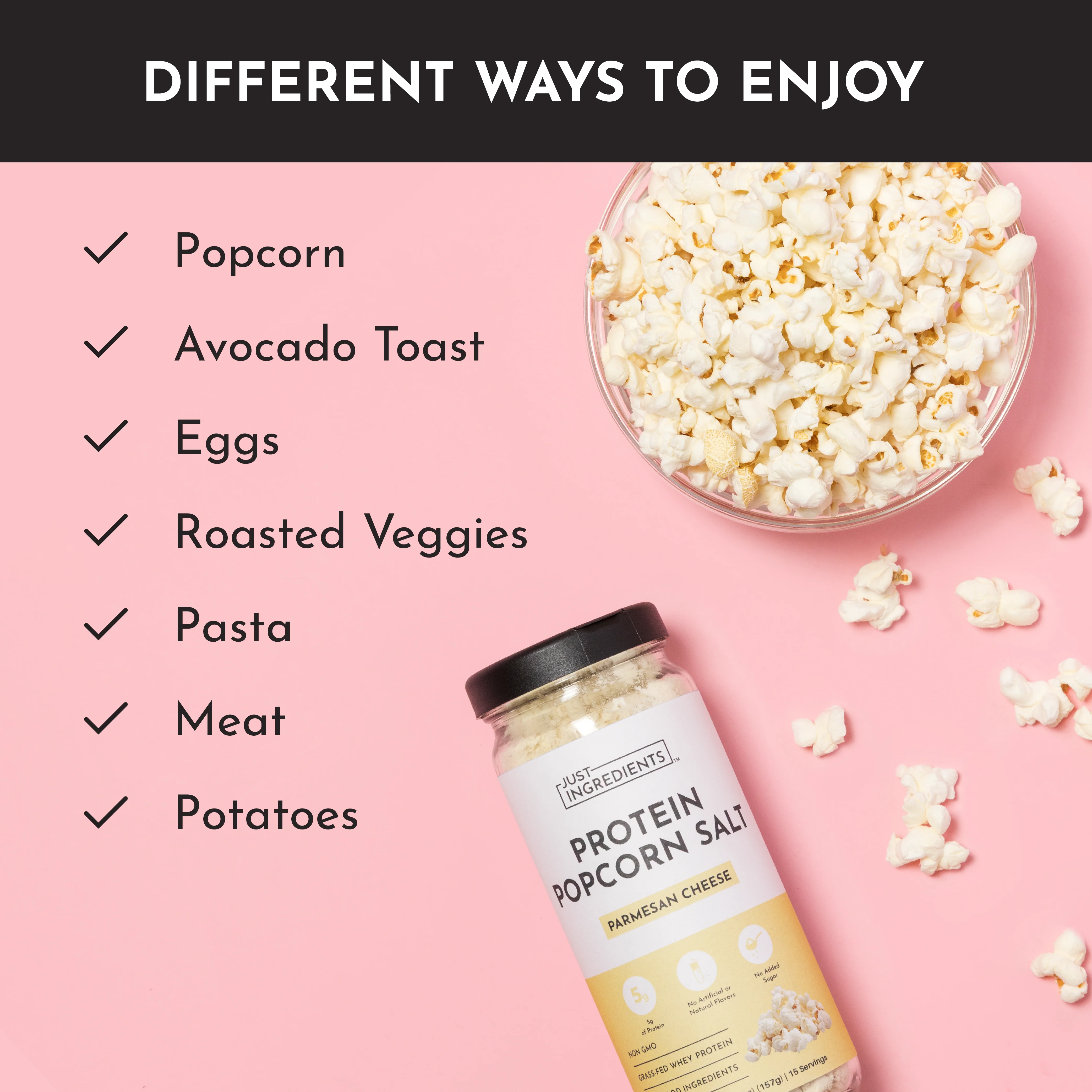 Protein Popcorn Salt - Parmesan Cheese - Image 4