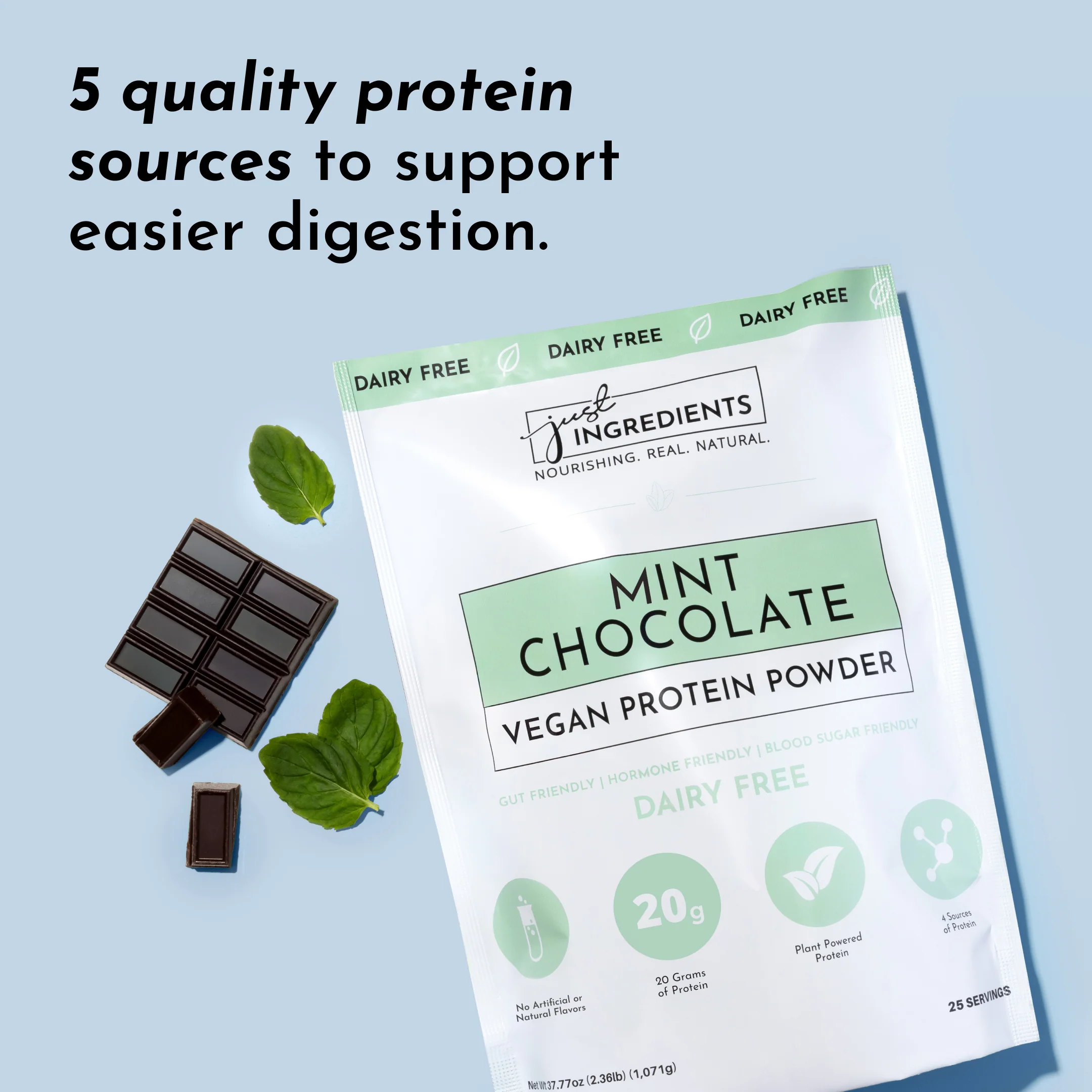 Vegan Mint Chocolate Protein Powder - Image 3