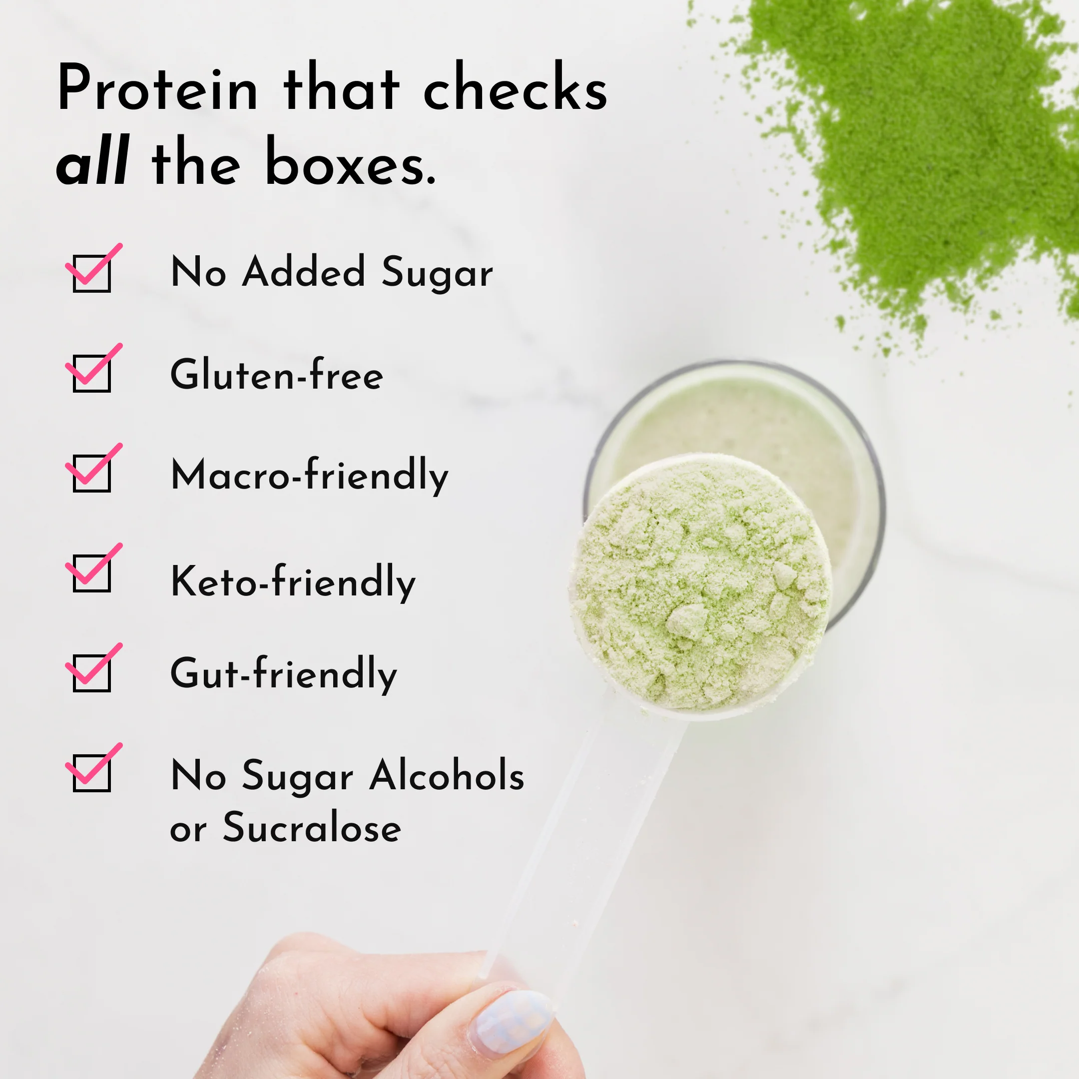 Matcha Mint Protein Powder - Image 2
