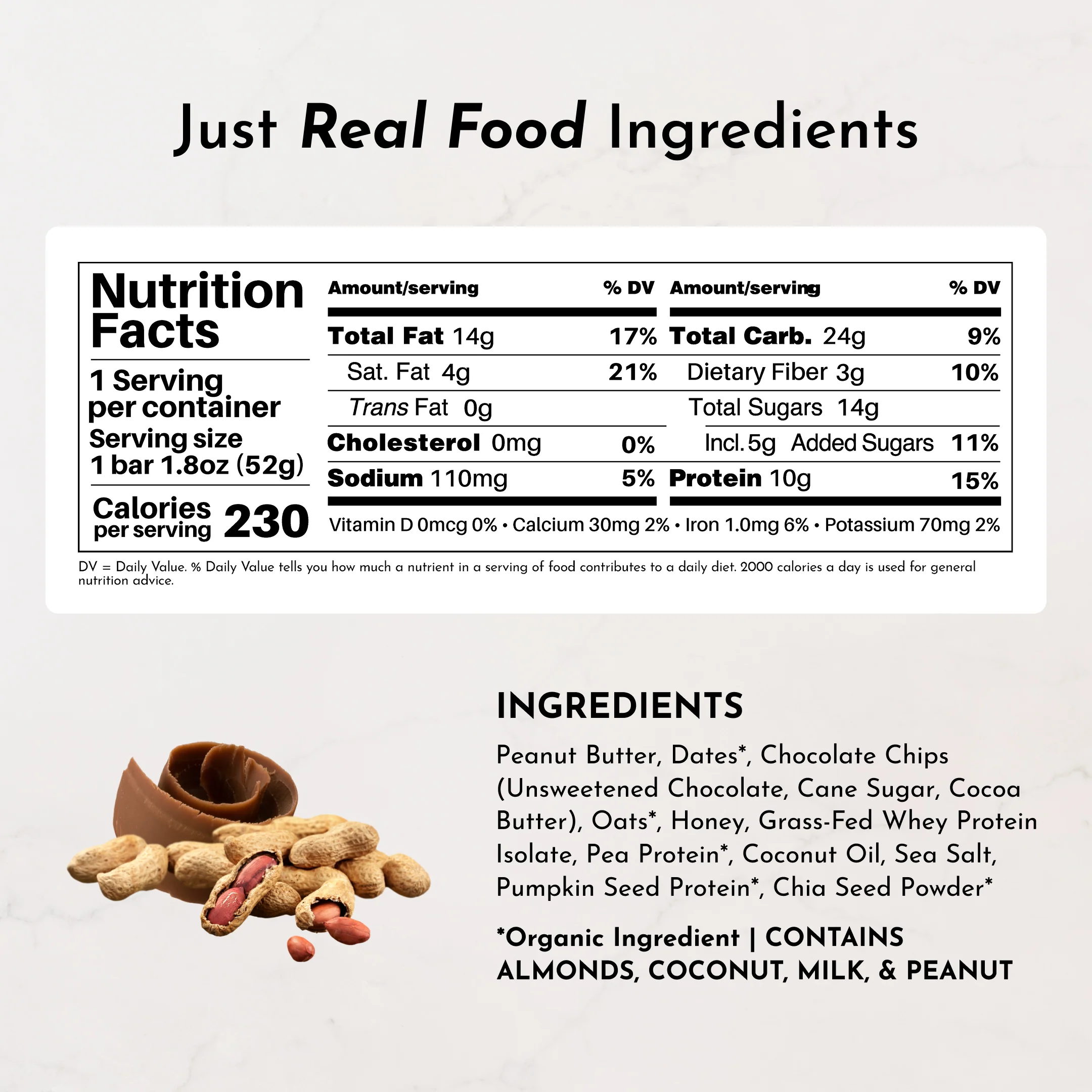 Protein Snack Bar - Peanut Butter Chocolate Chip (12-pack) - Image 3