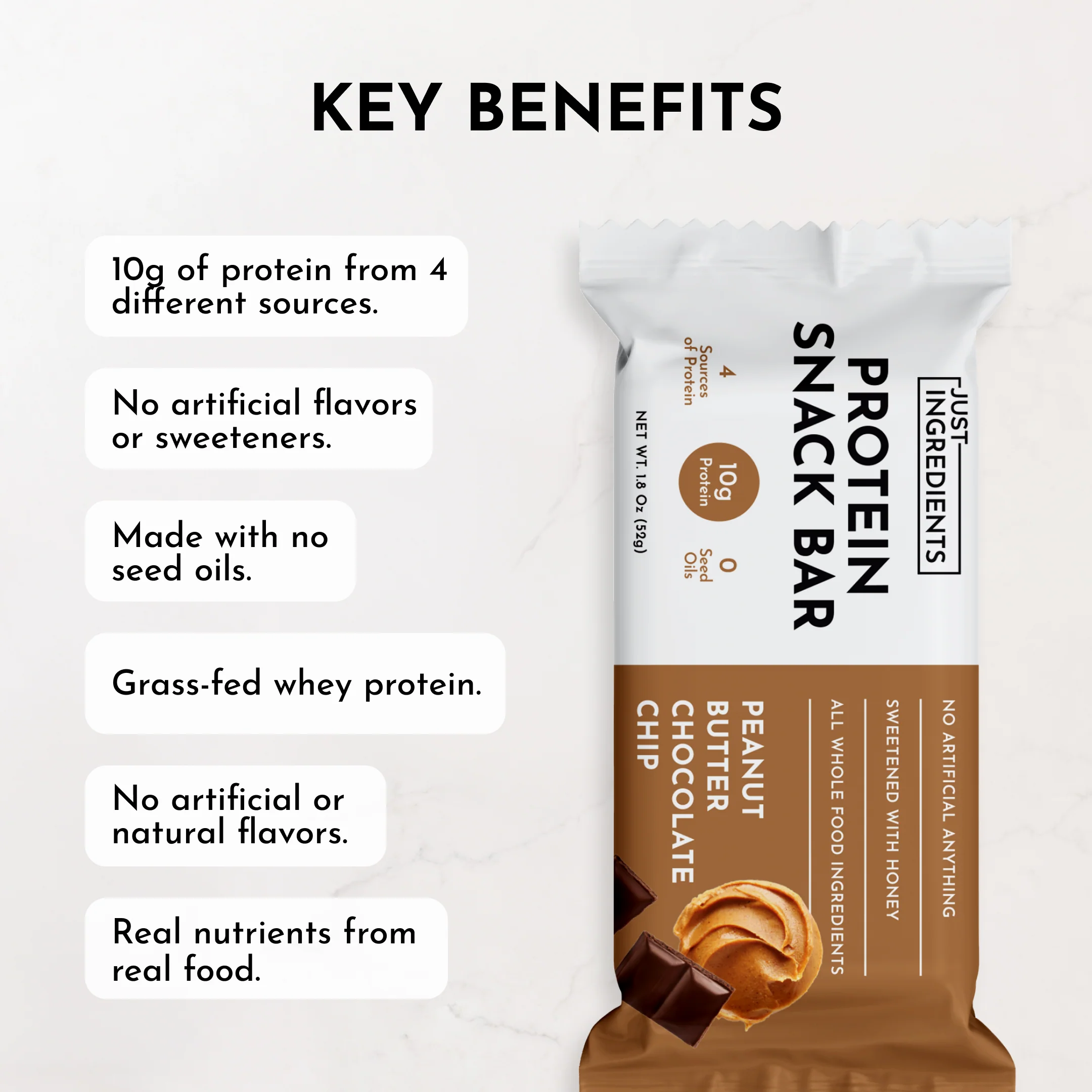 Protein Snack Bar - Peanut Butter Chocolate Chip (12-pack) - Image 4