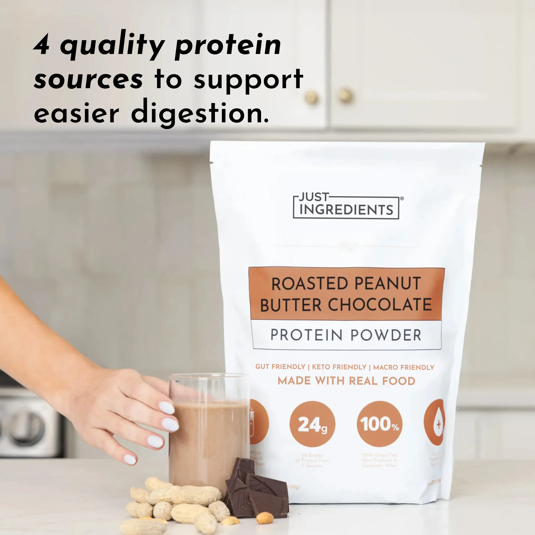 Roasted Peanut Butter Chocolate Protein Powder - Image 3
