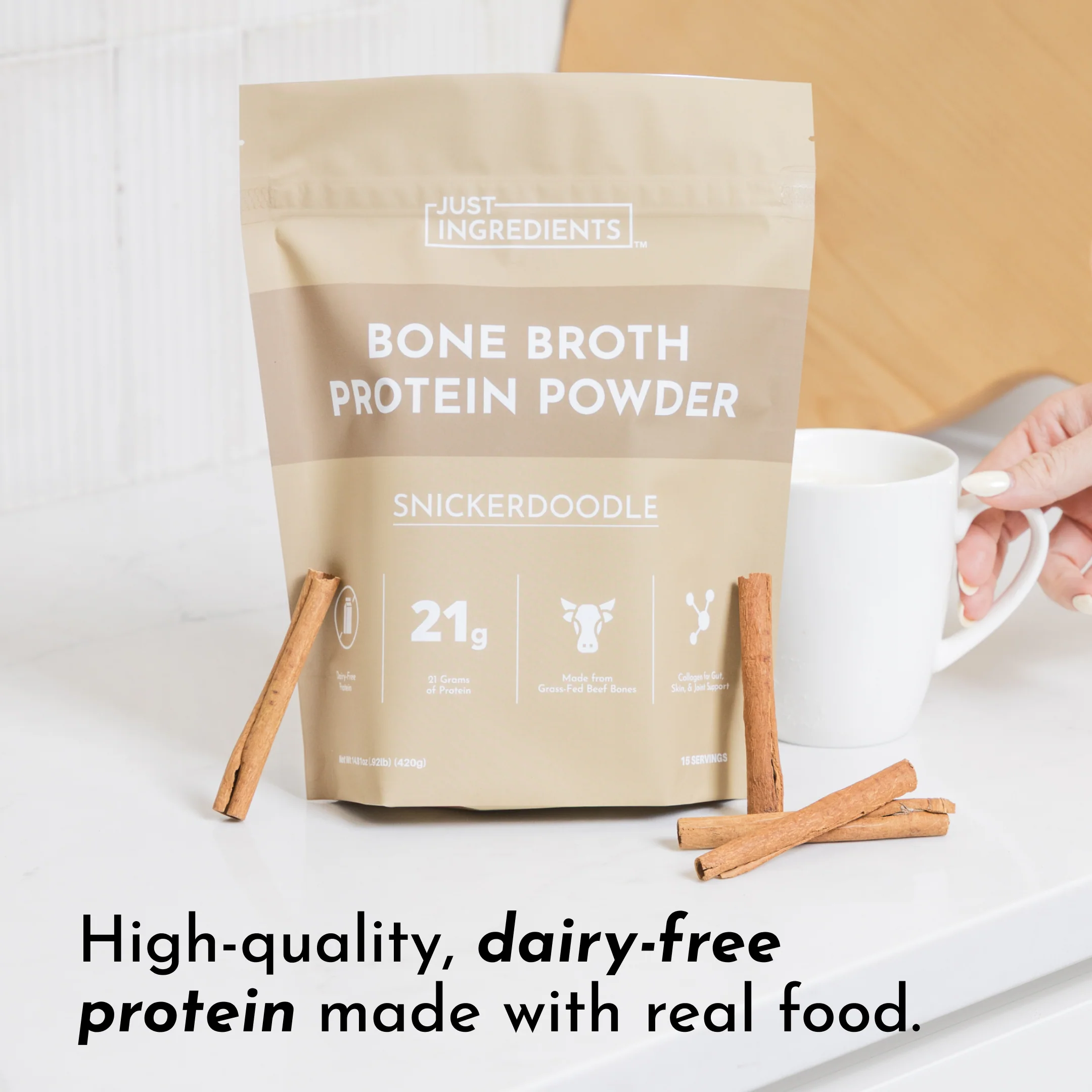 Snickerdoodle Bone Broth Protein Powder - Image 3