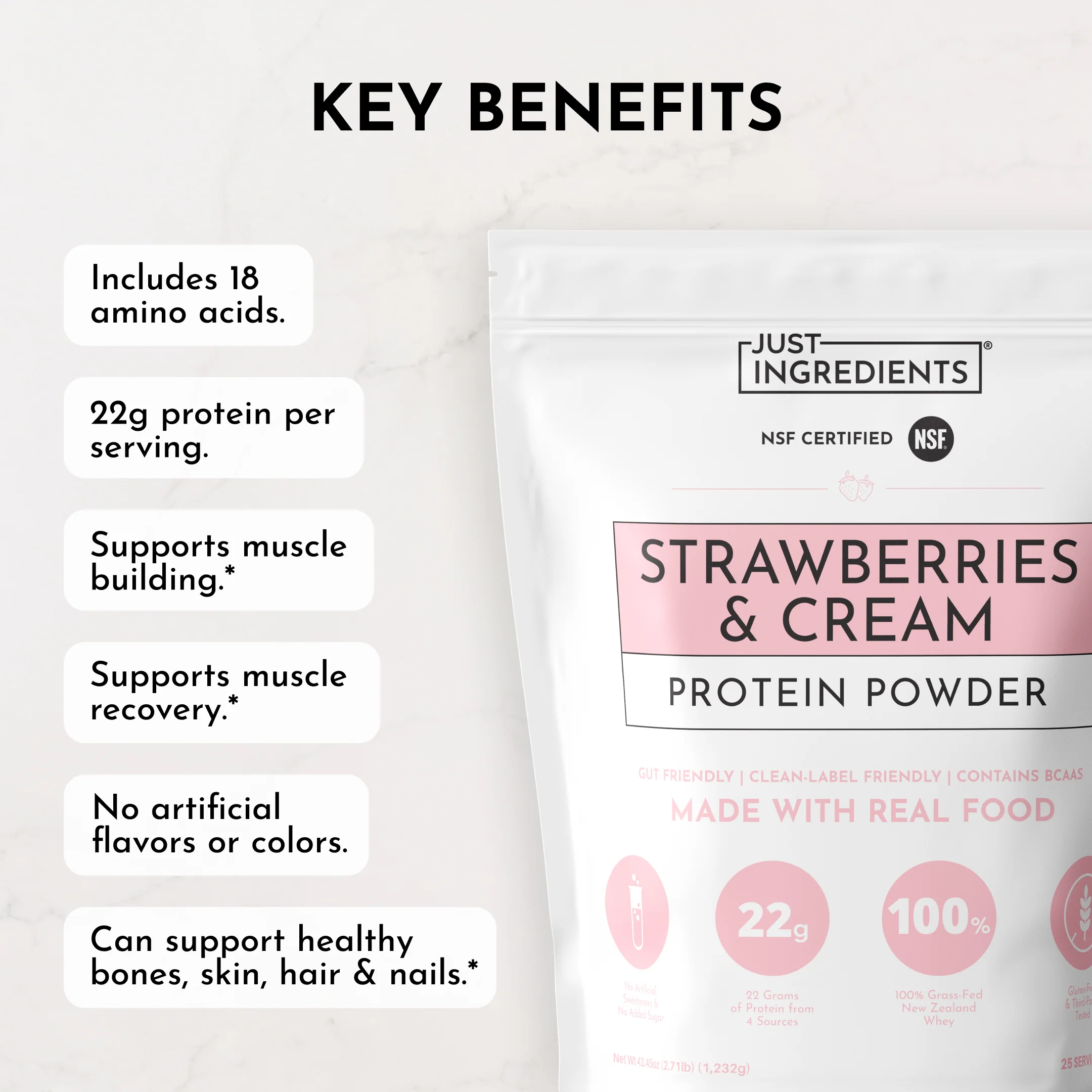 Strawberries & Cream Protein Powder - Image 8