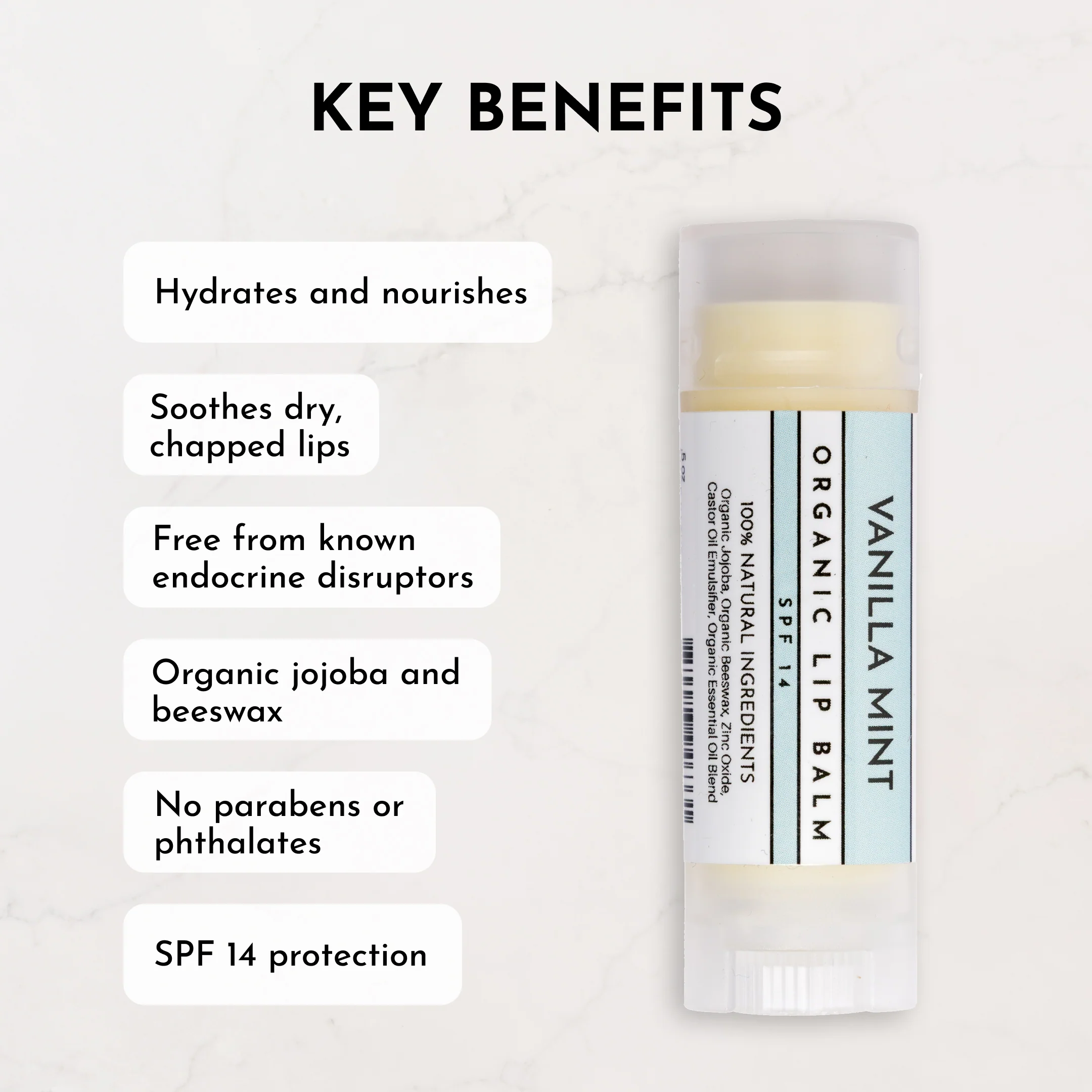 Vanilla Mint SPF 14 Lip Balm - Image 4