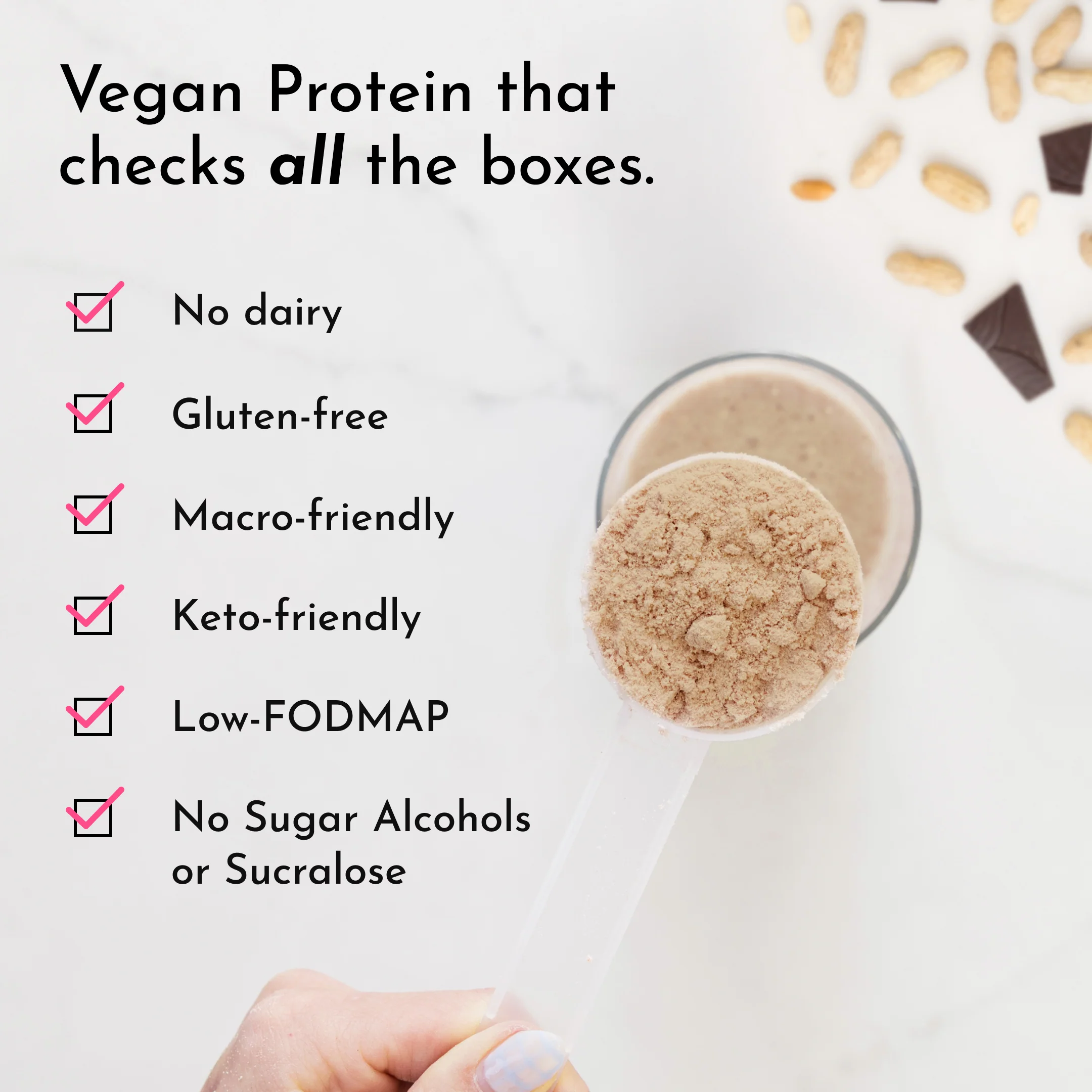 Vegan Peanut Butter Chocolate Protein Powder - Image 2