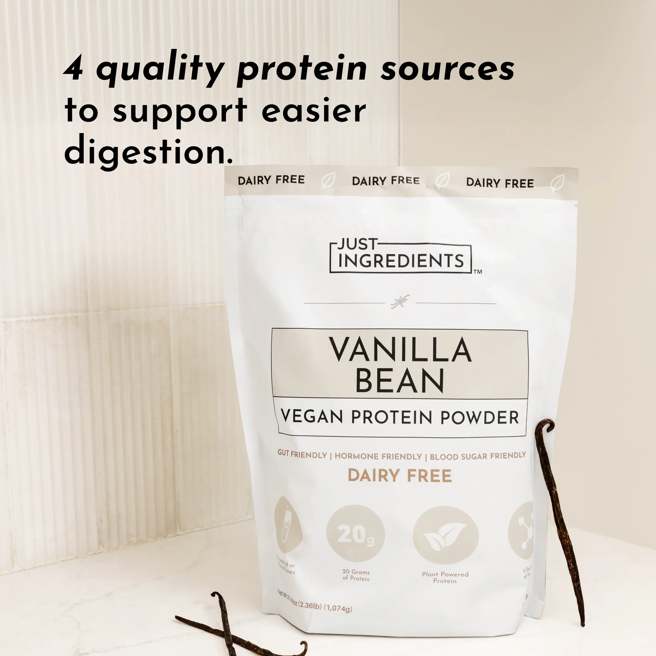 Vegan Vanilla Bean Protein Powder - Image 3